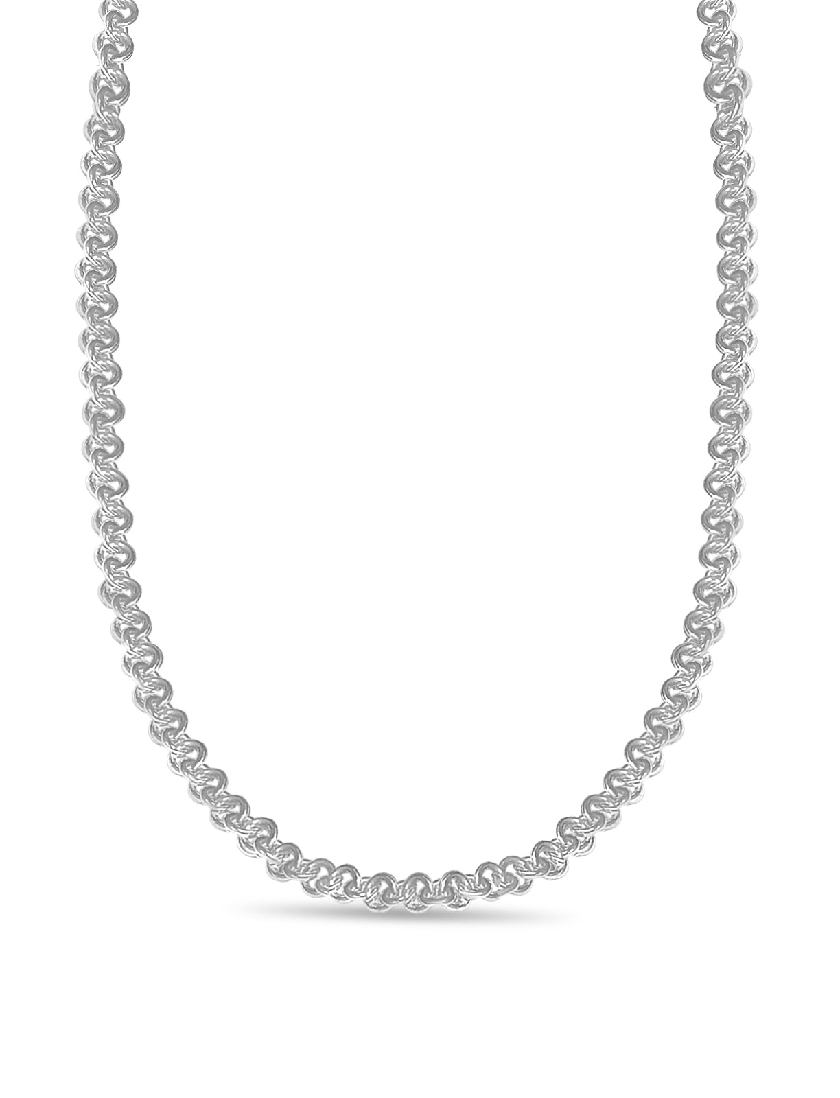 Handmade Solid Gold Fancy Rolo Necklace , 9mm