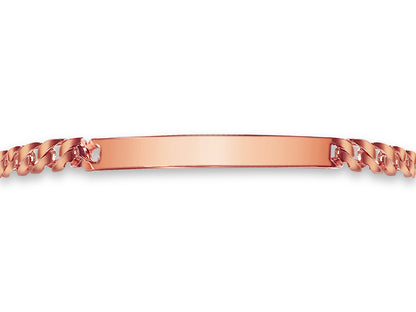 Handmade Solid Gold ID Curb Bracelet , 7mm