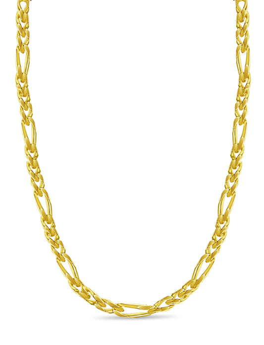 Handmade Solid Gold Figaro Necklace , 12mm