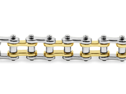 Handmade Solid Gold Motorcycle/Bike Chain Necklace , 20mm