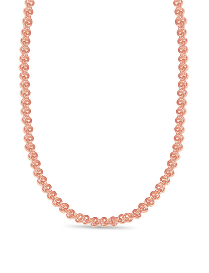 Handmade Solid Gold Fancy Rolo Necklace , 9mm