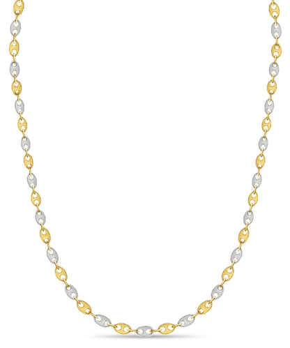 Handmade Solid Gold Mariner Necklace , 9mm