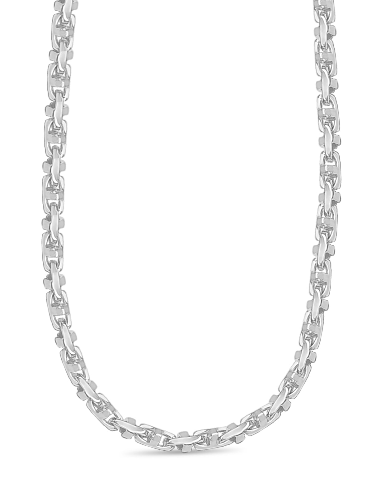 Handmade Solid Gold Anchor Mariner Necklace , 4mm