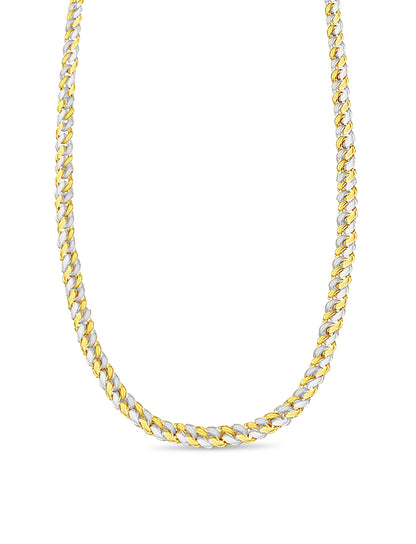 Handmade Solid Gold Curb Necklace , 7mm