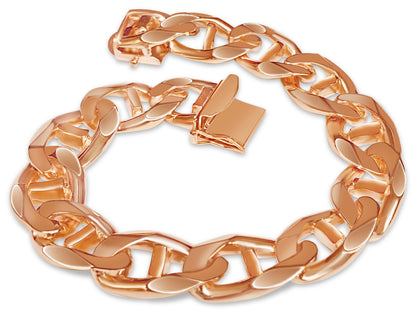Handmade Solid Gold Anchor Mariner Bracelet , 15mm