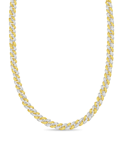 Handmade Solid Gold Miami Cuban Necklace , 12mm