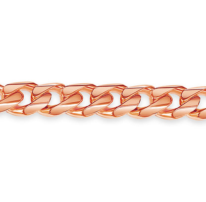 Handmade Solid Gold Curb Bracelet , 13mm