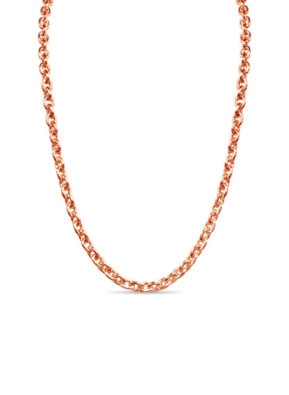 Handmade Solid Gold Fancy Rolo Necklace , 7mm