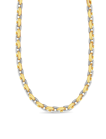 Handmade Solid Gold Fancy Rolo Necklace , 5mm