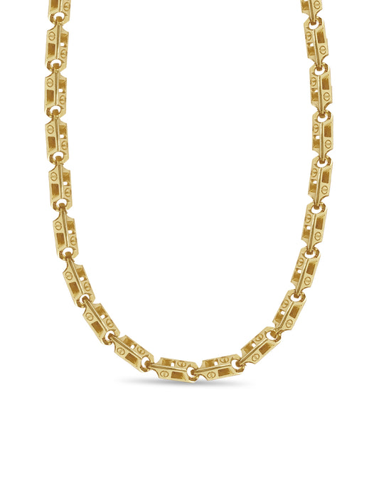 Handmade Solid Gold Fancy Screw Necklace , 7mm