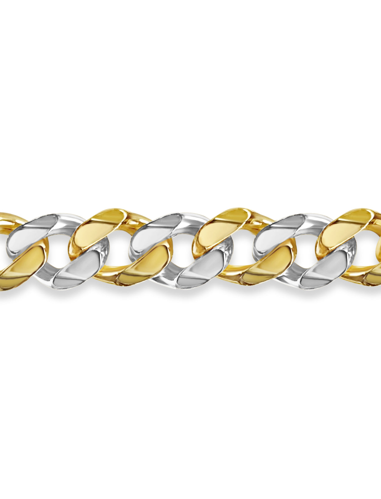 Handmade Solid Gold Curb Bracelet , 11mm