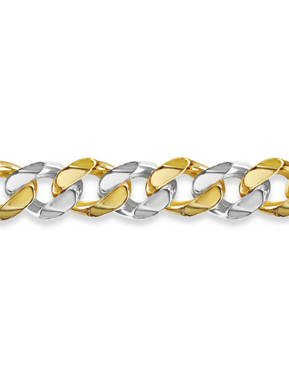Handmade Solid Gold Curb Bracelet , 11mm