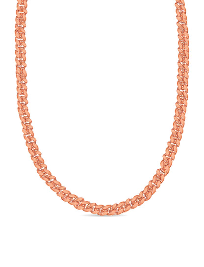 Handmade Solid Gold Miami Cuban Necklace , 12mm