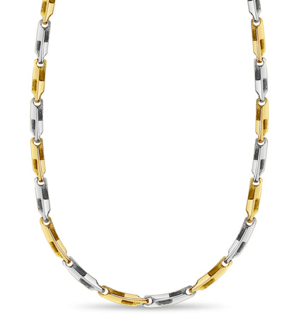 Handmade Solid Gold Square Tube Necklace , 5mm