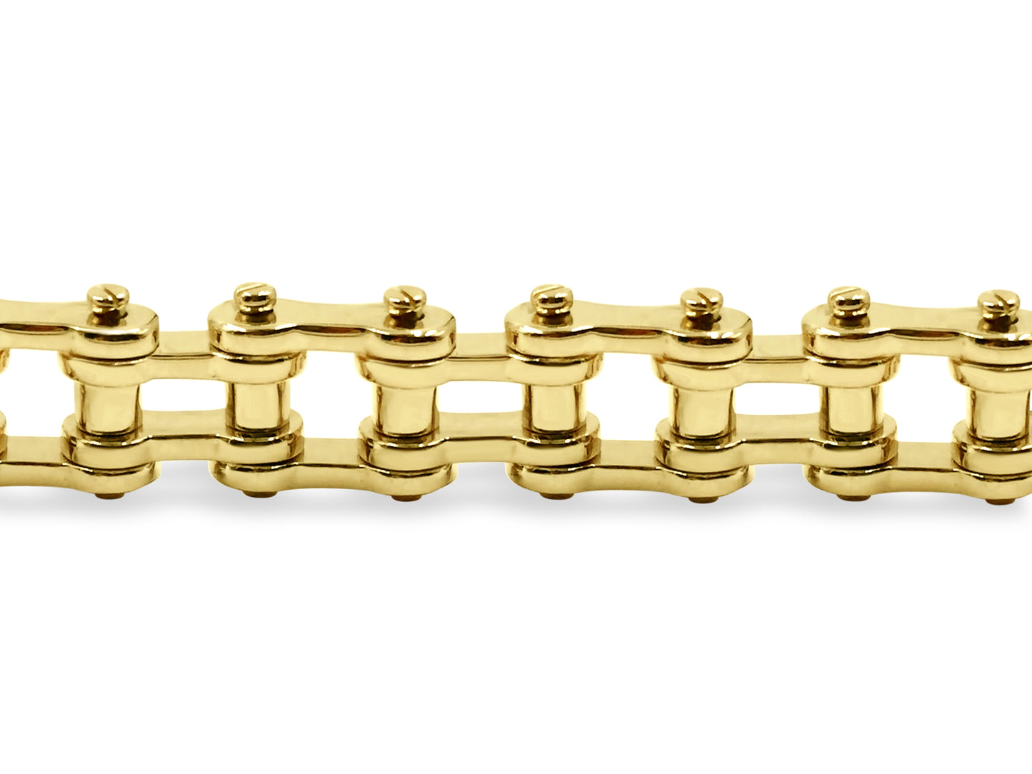 Handmade Solid Gold Motorcycle/Bike Chain Bracelet , 20mm
