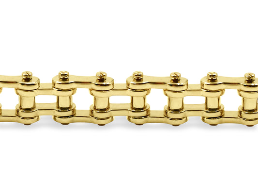 Handmade Solid Gold Motorcycle/Bike Chain Necklace , 20mm