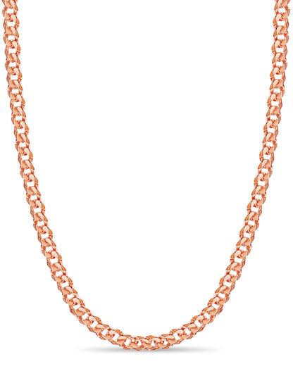 Handmade Solid Gold Curb Necklace , 11mm