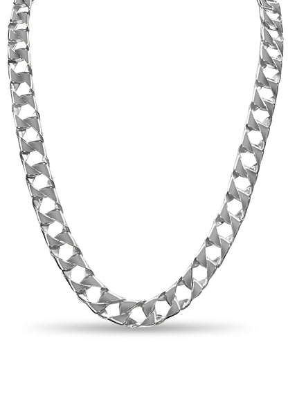 Handmade Solid Gold Curb Necklace , 11mm