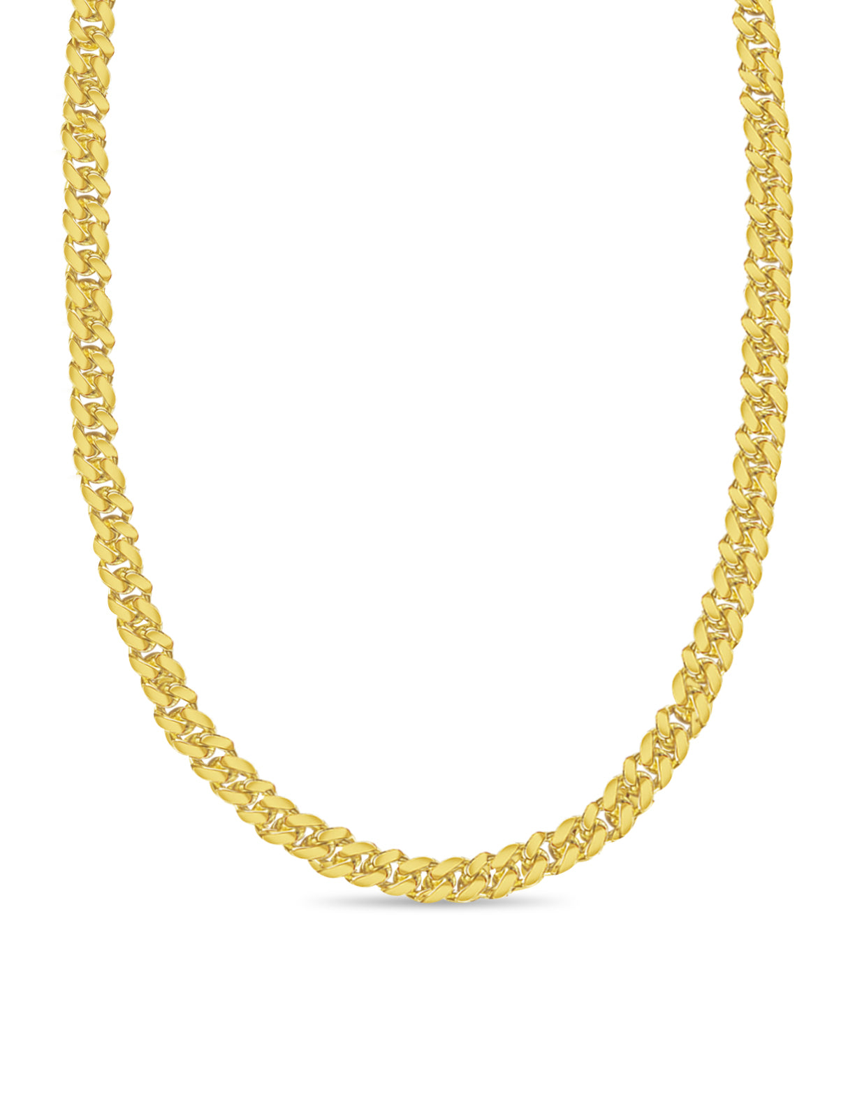 Handmade Solid Gold Miami Cuban Necklace , 12mm