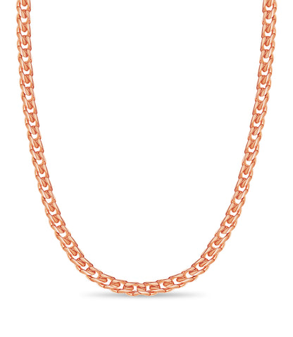 Handmade Solid Gold Curb Necklace , 13mm