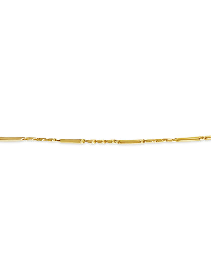 Handmade Solid Gold Cylinder Tube Necklace , 4mm