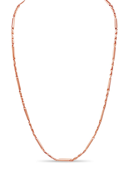 Handmade Solid Gold Cylinder Tube Necklace , 4mm