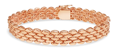 Handmade Solid Gold Panther Bracelet , 12mm