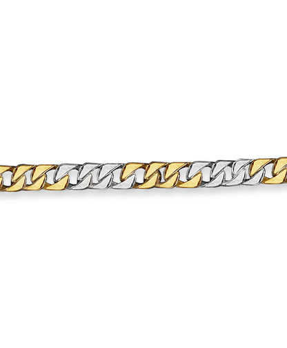 Handmade Solid Gold Curb Necklace , 9mm