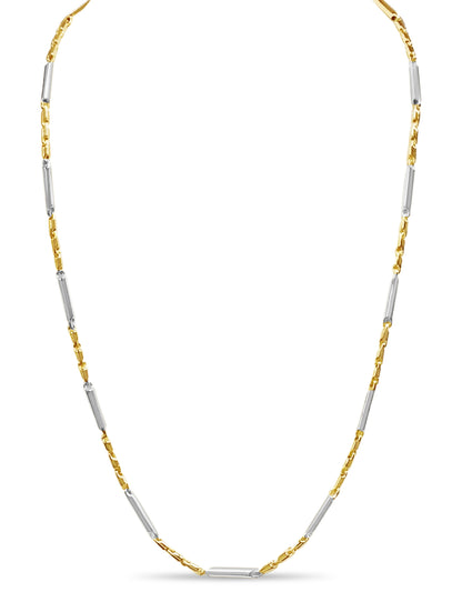 Handmade Solid Gold Cylinder Tube Necklace , 4mm