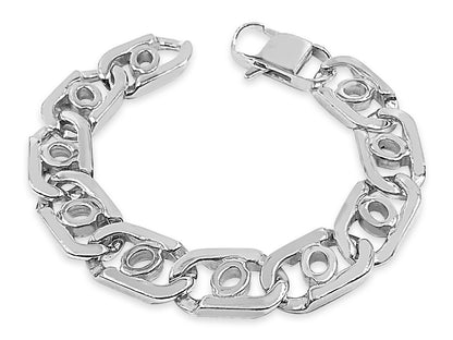 Handmade Solid Gold Bullet Tiger Eye Bracelet , 16mm