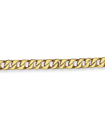Handmade Solid Gold Curb Necklace , 9mm