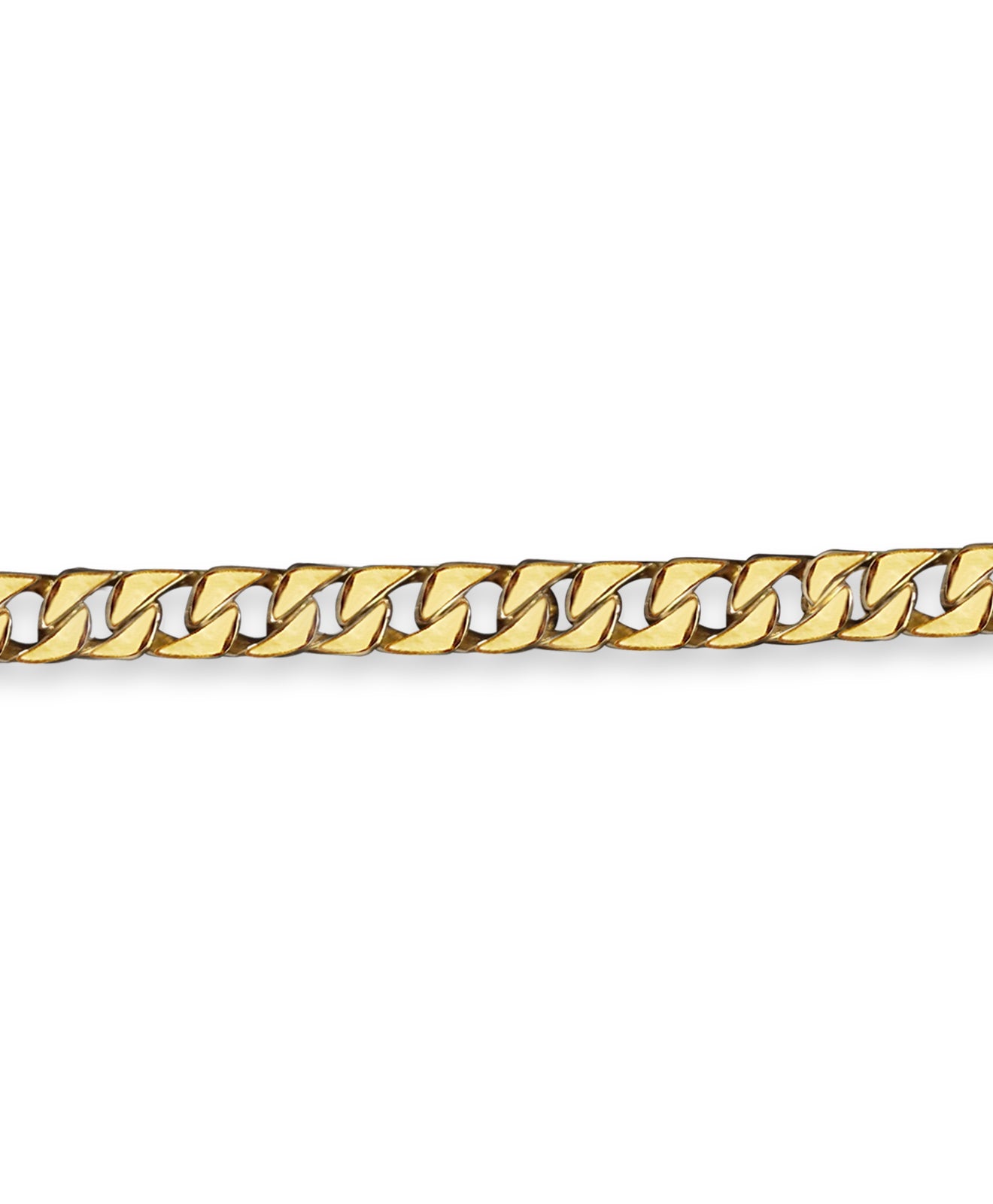 Handmade Solid Gold Curb Necklace , 9mm