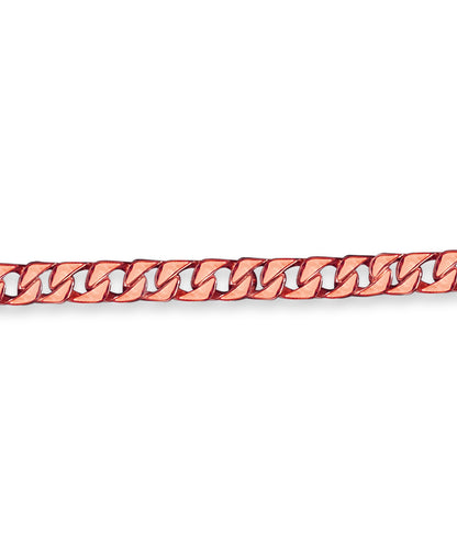 Handmade Solid Gold Curb Necklace , 9mm
