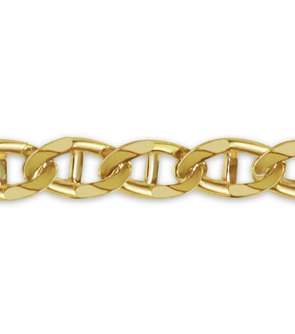 Handmade Solid Gold Mariner Bracelet , 15mm