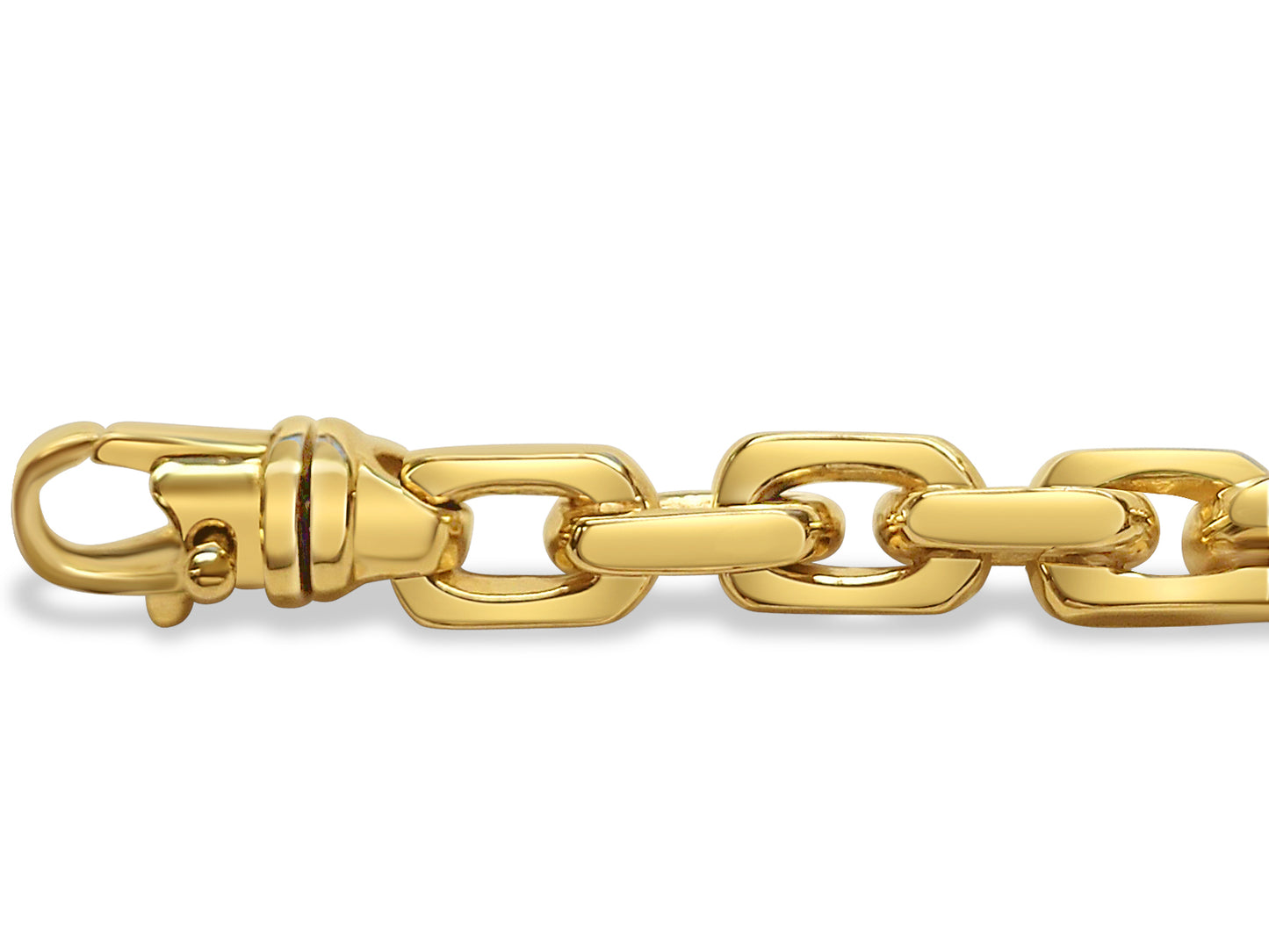 Handmade Solid Gold Fancy Rolo Bracelet , 8mm