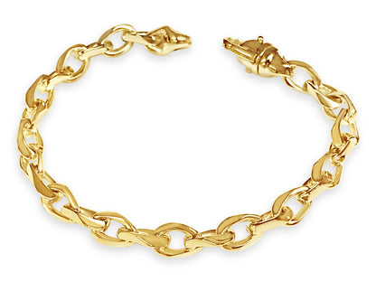 Handmade Solid Gold Anchor Mariner Bracelet , 7mm