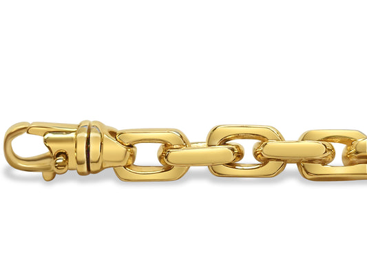 Handmade Solid Gold Fancy Rolo Necklace , 8mm