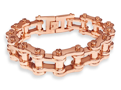 Handmade Solid Gold Motorcycle/Bike Chain Bracelet , 20mm