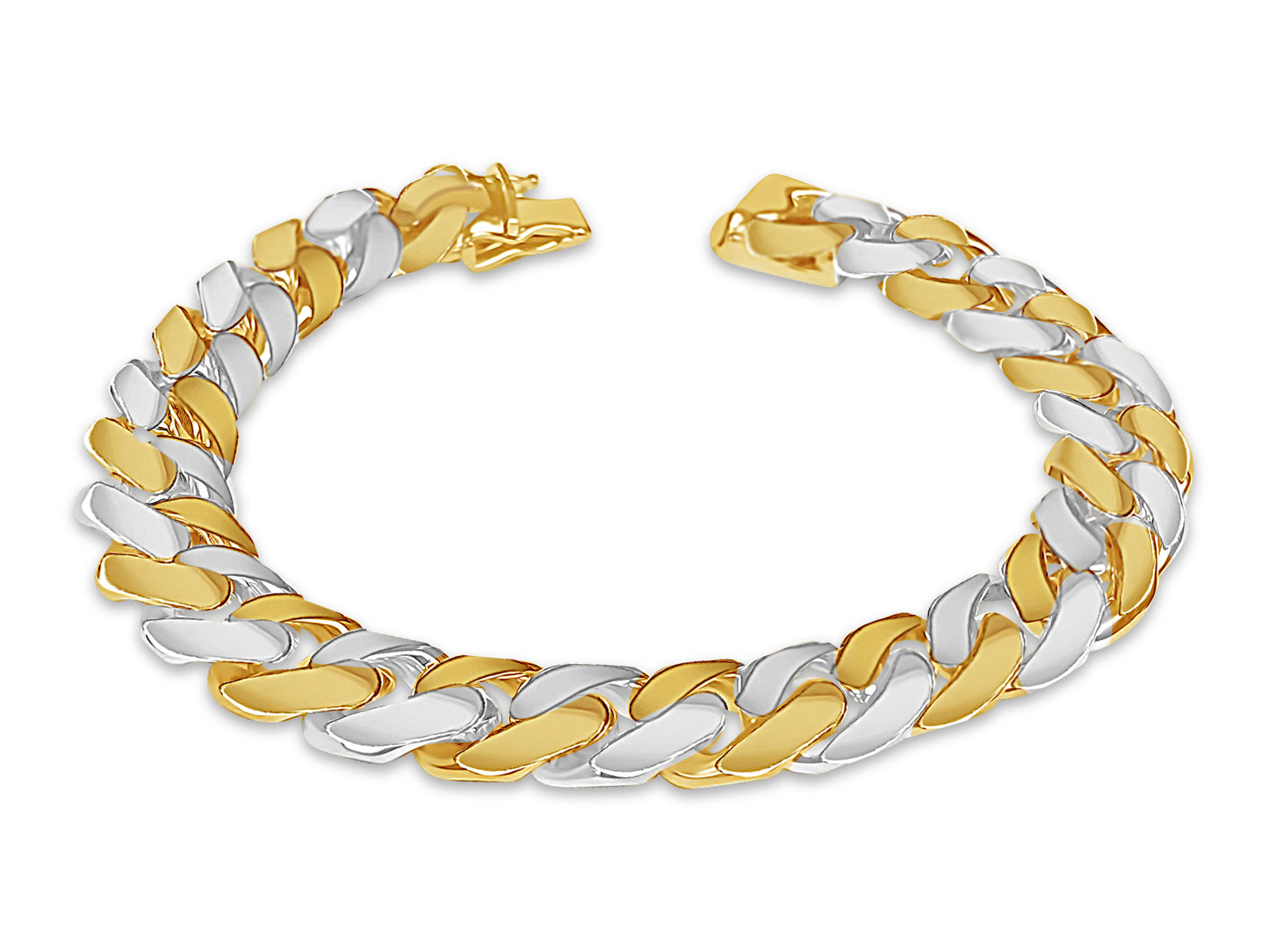 Handmade Solid Gold Miami Cuban Bracelet , 13mm