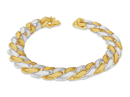 Handmade Solid Gold Miami Cuban Bracelet , 13mm