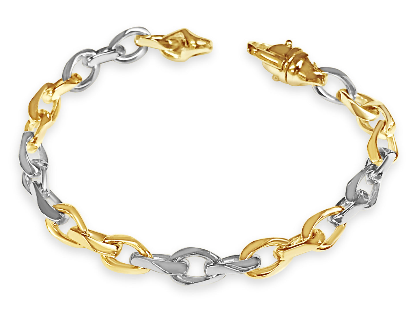 Handmade Solid Gold Anchor Mariner Bracelet , 7mm