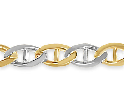 Handmade Solid Gold Mariner Bracelet , 15mm