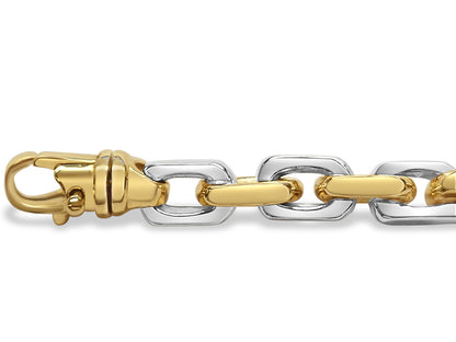 Handmade Solid Gold Fancy Rolo Bracelet , 8mm