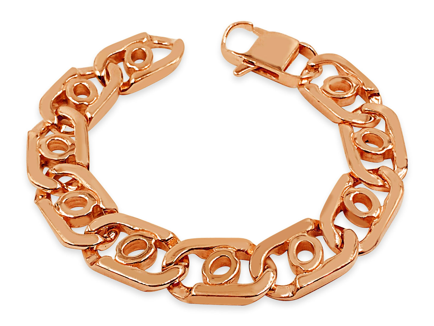 Handmade Solid Gold Bullet Tiger Eye Bracelet , 16mm