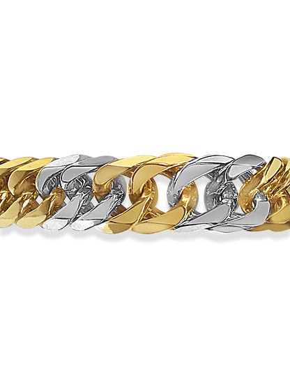 Handmade Solid Gold Curb Bracelet , 16mm