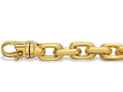Handmade Solid Gold Fancy Rolo Bracelet , 8mm