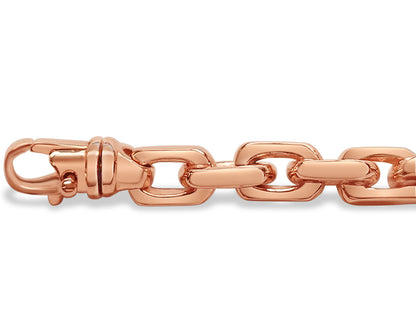 Handmade Solid Gold Fancy Rolo Bracelet , 8mm