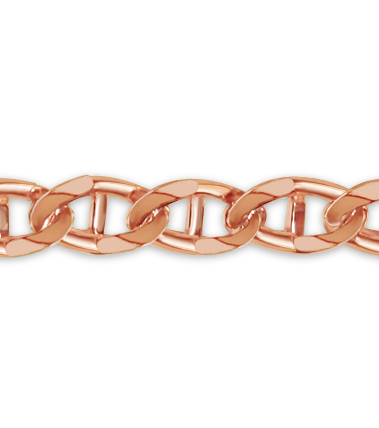 Handmade Solid Gold Mariner Bracelet , 15mm