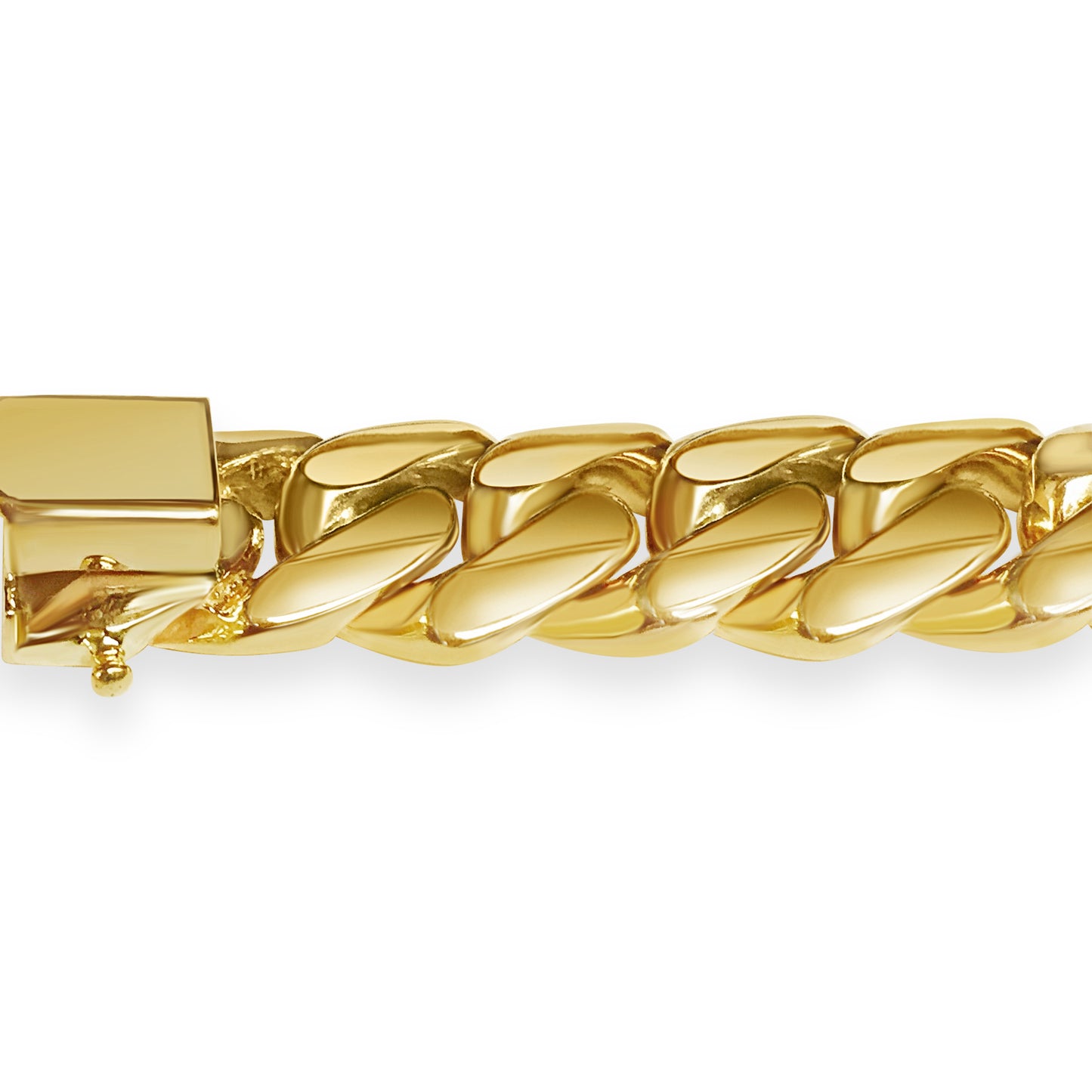 Handmade Solid Gold Miami Cuban Bracelet , 13mm