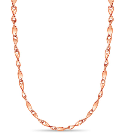 Handmade Solid Gold Twist Necklace , 4mm